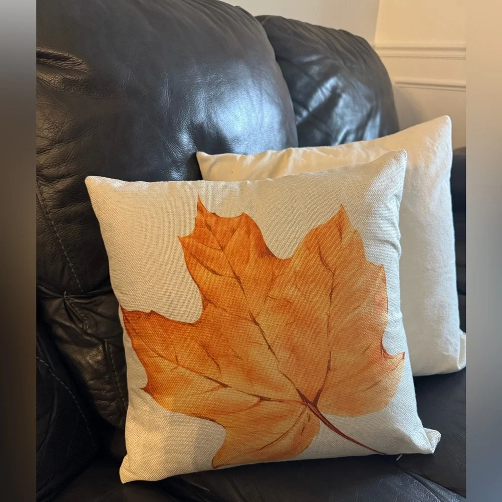 Autumn Harvest Decorative Pillow Cover Set of two 15x15